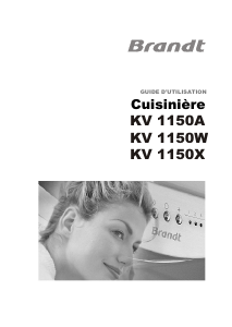 Mode d’emploi Brandt KV1150W Cuisinière