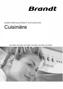 Mode d’emploi Brandt KV1540W Cuisinière