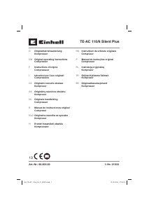 Priročnik Einhell TE-AC 110/6 Silent Plus Kompresor