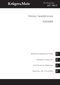 Manual Krüger and Matz KM0888 Căşti