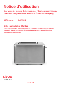 Manual Livoo DOD205 Toaster