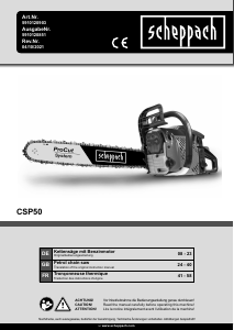 Manual Scheppach CSP50 Chainsaw