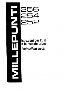 Manuale Necchi 254 Millepunti Macchina per cucire