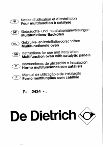 Manual De Dietrich FK2434E3 Forno