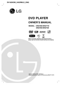 Manual LG DK677X DVD Player