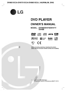 Manual LG DV476 DVD Player