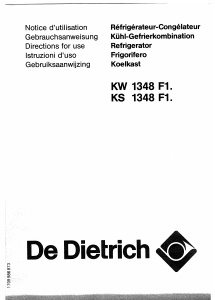 Manual De Dietrich KW1348F13 Fridge-Freezer