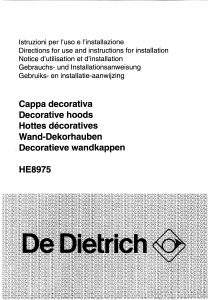 Handleiding De Dietrich HE8975-31 Afzuigkap