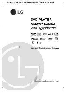 Handleiding LG DV466 DVD speler