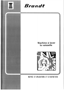 Mode d’emploi Brandt LVK185NC Lave-vaisselle