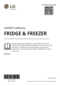 Manual LG GBV3100DSW Fridge-Freezer