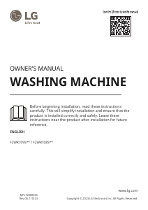 Manual LG F2WR709S2P Washing Machine