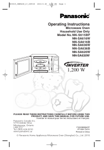 Manual Panasonic NN-SA616B Microwave