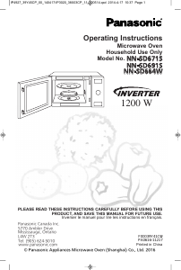 Handleiding Panasonic NN-SD664W Magnetron