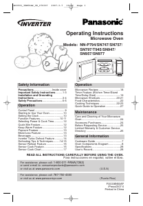 Manual Panasonic NN-P794S Microwave