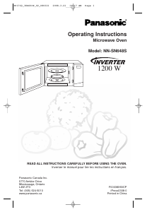 Manual Panasonic NN-SN648 Microwave