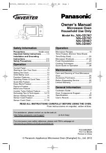 Manual de uso Panasonic NN-SD787S Microondas