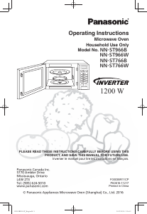 Manual Panasonic NN-ST966W Microwave