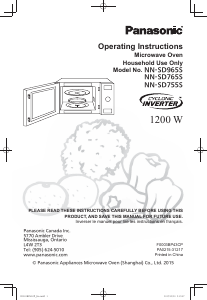 Manual Panasonic NN-SD765S Microwave