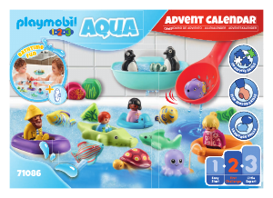 Bedienungsanleitung Playmobil set 71086 1-2-3 Adventskalender Badespaß