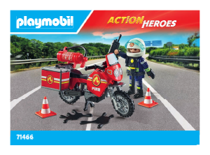 Bruksanvisning Playmobil set 71466 Action Heroes Brandbil på olycksplatsen