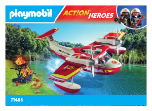 Bruksanvisning Playmobil set 71463 Action Heroes Brandbekämpningsplan med släckningsfunktion