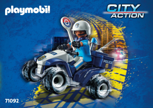 Brugsanvisning Playmobil set 71092 City Action Politi - Speed Quad
