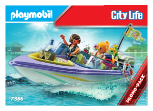 Manual Playmobil set 71366 City Life Honeymoon speedboat trip