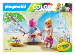 Manual Playmobil set 71374 Color PLAYMOBIL Color: Designer de Moda