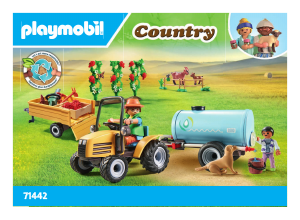 Manual de uso Playmobil set 71442 Country Tractor con tráiler y cisterna