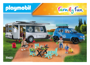 Bedienungsanleitung Playmobil set 71423 Family Fun Wohnwagen mit Auto