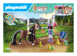 Manual de uso Playmobil set 71355 Horses of Waterfall Salto de Caballos con Zoe y Blaze