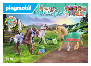 Brugsanvisning Playmobil set 71356 Horses of Waterfall 3 heste: Morgan, Quarter Horse & Shagya Araber