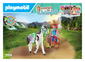 Használati útmutató Playmobil set 71358 Horses of Waterfall Ellie & Sawdust western lovasgyakorlatok