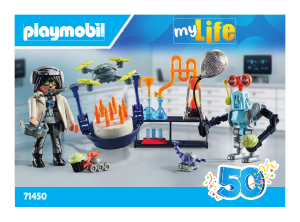 Manual de uso Playmobil set 71450 My Life Investigador con robots