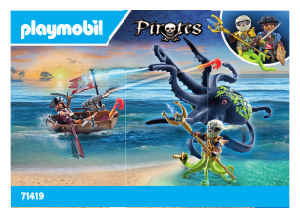 Használati útmutató Playmobil set 71419 Pirates Harc az óriási oktopusszal