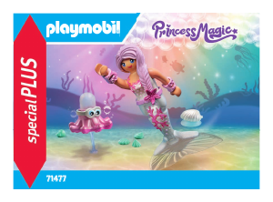 Bruksanvisning Playmobil set 71477 Princess Magic Sjöjungfru med sprutande bläckfisk