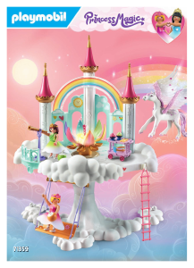 Bruksanvisning Playmobil set 71359 Princess Magic Himmelskt regnbågsslott