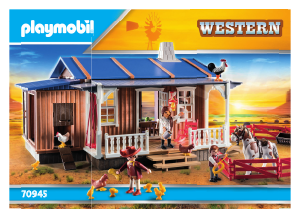 Használati útmutató Playmobil set 70945 Western Vadnyugati farm