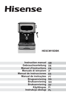 Manual de uso Hisense HESCM15DBK Máquina de café espresso