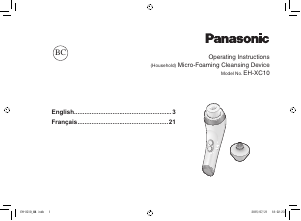 Mode d’emploi Panasonic EH-XC10N Brosse de nettoyage du visage