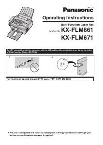 Manual Panasonic KX-FLM661 Fax Machine