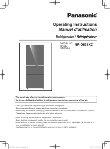 Mode d’emploi Panasonic NR-D535XC Réfrigérateur combiné
