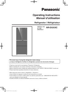 Handleiding Panasonic NR-D535XC Koel-vries combinatie