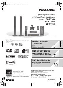 Handleiding Panasonic SC-PT950 Home cinema set