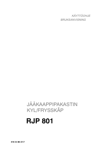 Käyttöohje Rosenlew RJP801 Jääkaappipakastin