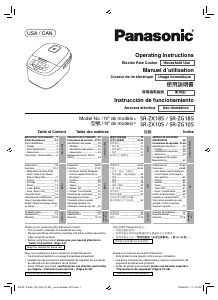 Handleiding Panasonic SR-ZG105 Rijstkoker