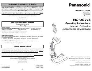 Mode d’emploi Panasonic MC-UG775 Aspirateur