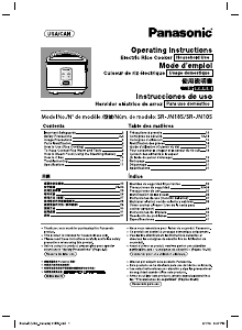 Handleiding Panasonic SR-JN105 Rijstkoker