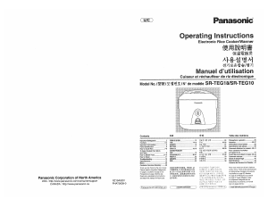 Mode d’emploi Panasonic SR-TEG10 Cuiseur à riz